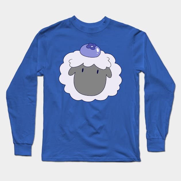 Blueberry Sheep Face Long Sleeve T-Shirt by saradaboru